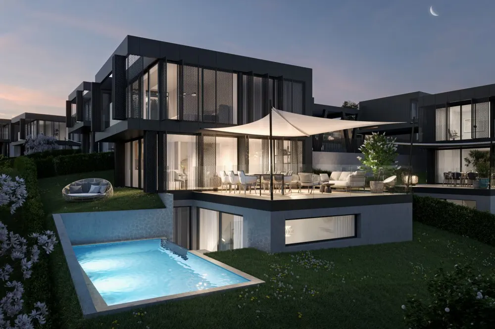 The-Unique_Luxuröse-Villa-mit-Pool-bei-Nacht