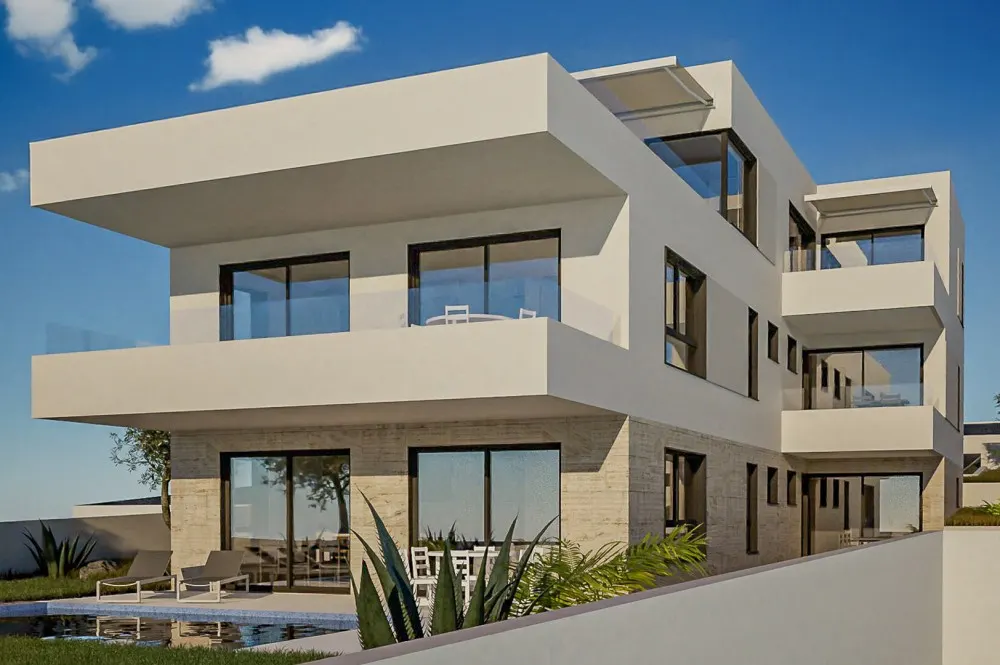 KITZIMMO-Grundstück mit Meerblick & Baugenehmigung für ein Apartmenthaus - Immobilien Kroatien.