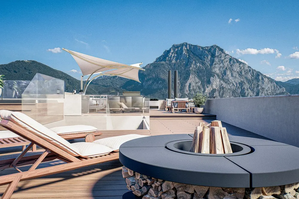 KITZIMMO-Einzigartiges Luxuspenthouse mit Seeblick - Immobilien Altmünster.